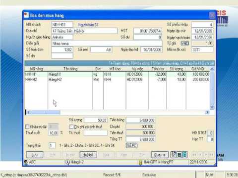 Hướng dẫn sử dụng phần mềm kế toán SAS INNOVA - Hóa đơn mua hàng