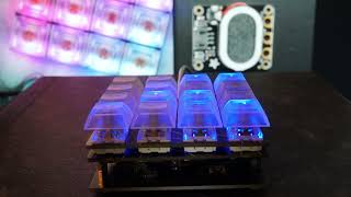 Pimoroni Keybow 2040 (CircuitPython programmable macro keypad) with Adafruit STEMMA Speaker