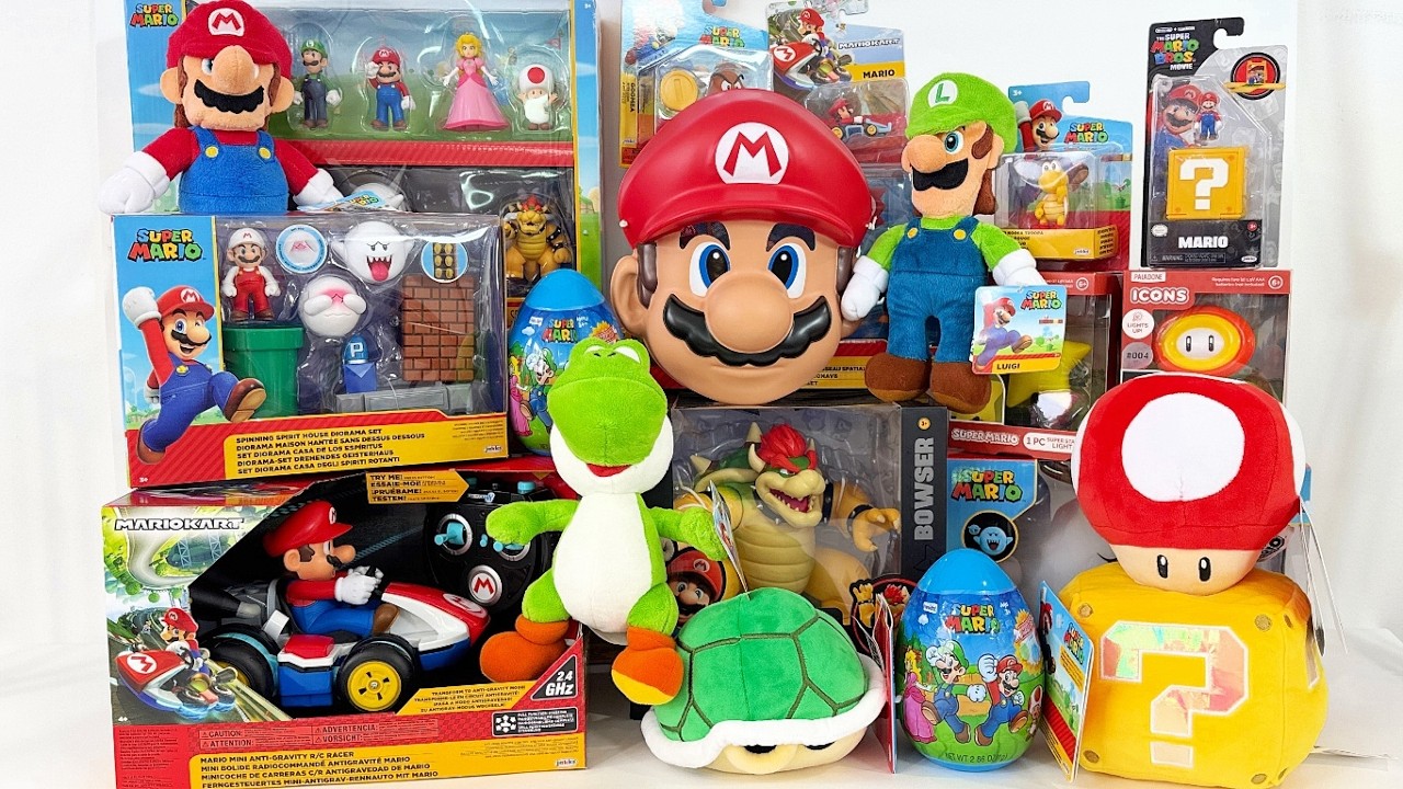 ASMR Toys Super Mario Bros Movie Toys Unboxing ASMR | All Figures & Playsets