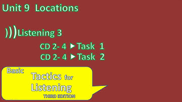 Tactics for Listening - Basic | Unit 9: Locations