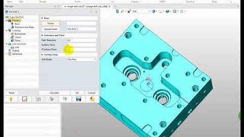 ZW3D CAM 3X Milling Tutorial - Pre drill Operation