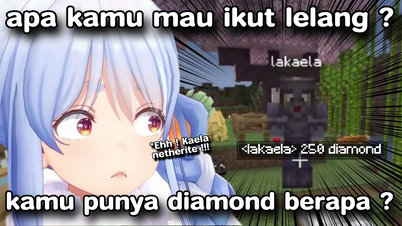 PEKORA tanya KAELA mau ikut lelang atau enggak eh malah kaget lihat full netherite armor nya KAELA 🤣