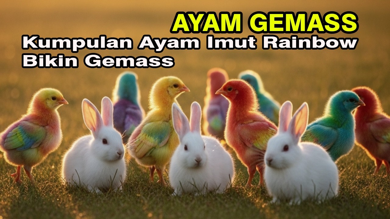 Ayam rainbow lucu,ayam warna warni gokil,Bebek & Kelinci Lucu terbaru #ayamgemass