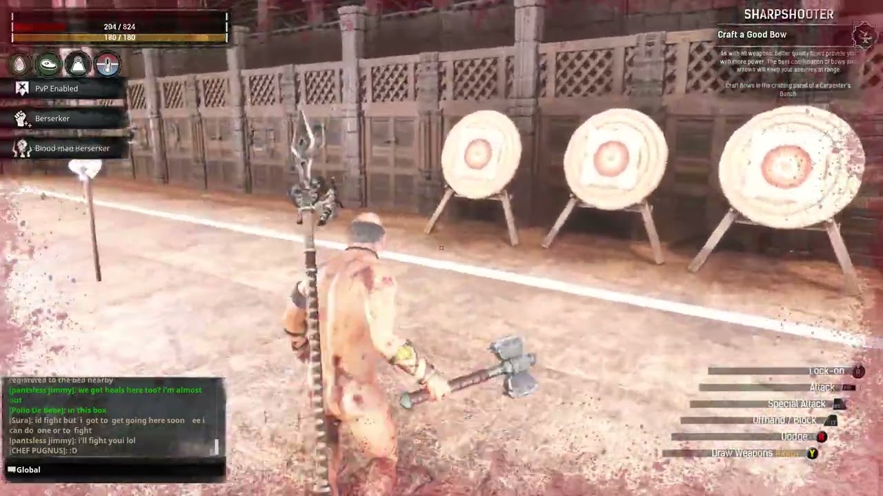 Conan Exiles pantsless repair hammer kill