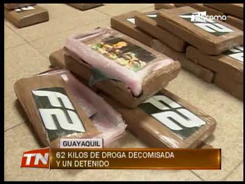 62 kilos de droga decomisada y un detenido