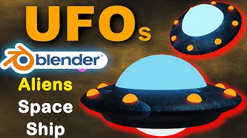 How to model Aliens SpaceShip In Blender 🛸 - Blender Beginners Tutorial [ Array & Curve Modifier ]