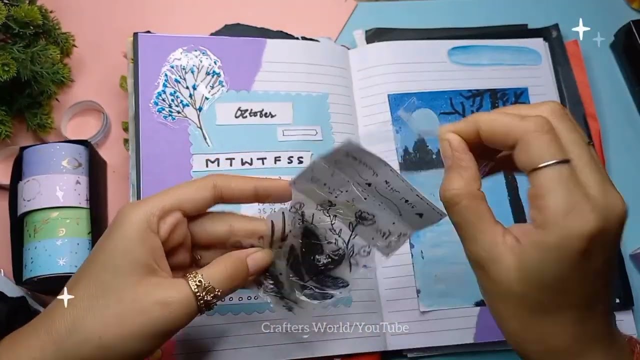 JOURNAL WITH ME WITH HOMEMADE SUPPLIES 💜💙 