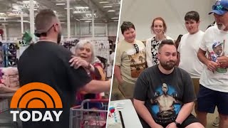 Family surprises Costco-loving man with birthday party in the store