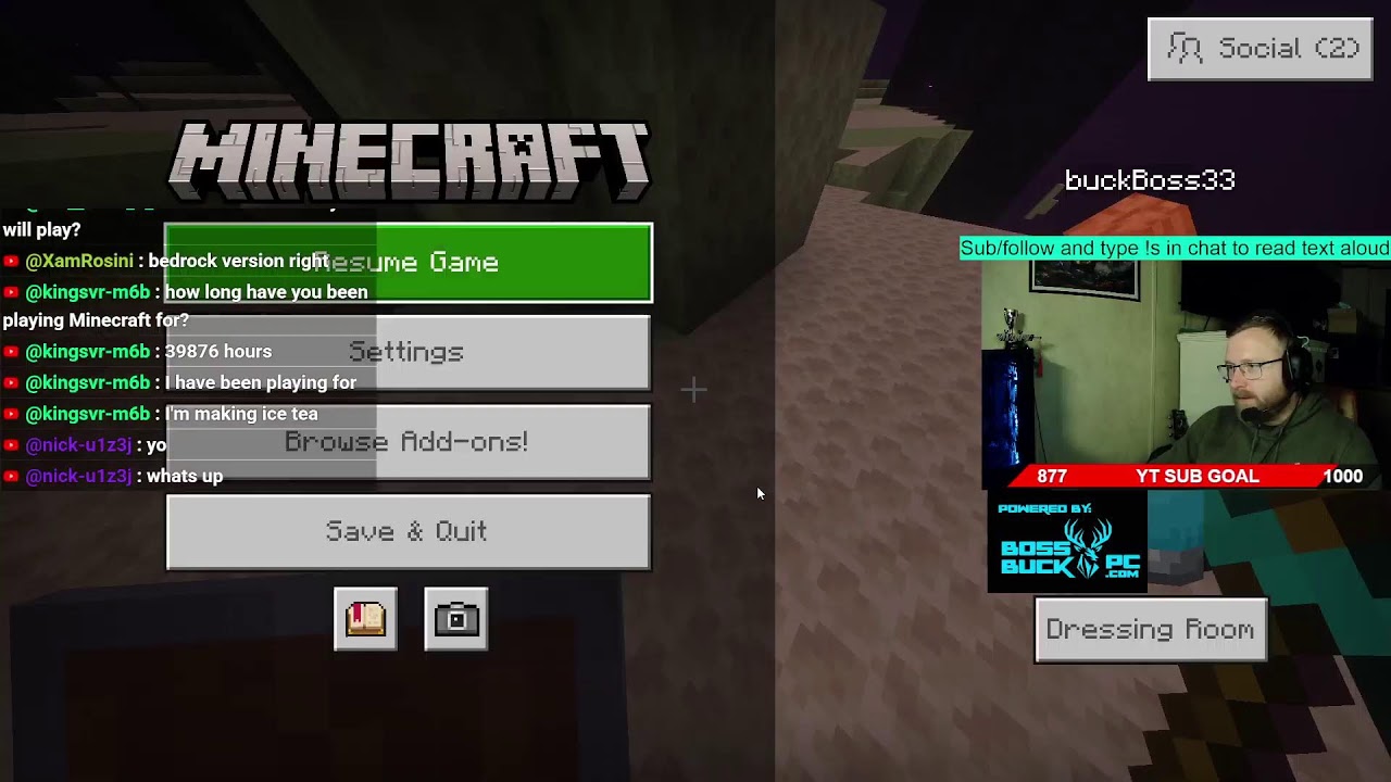 🔴😎🦌 UNC IS LIVE! MINECRAFT WOODLAND MANSION #minecraft