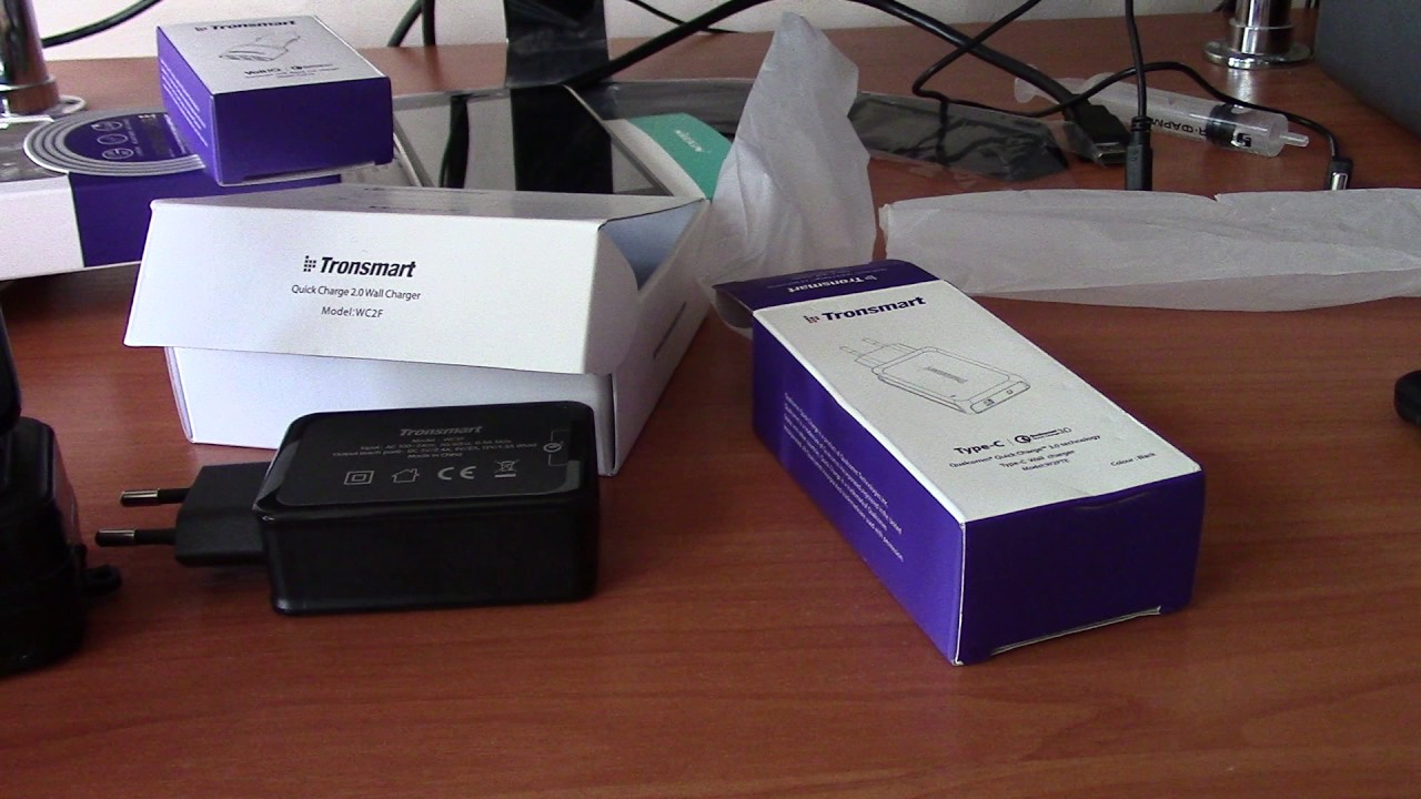 Распаковка зарядных устройств от Tronsmart (WC2F, W2PTE, C3PTA, LTA13)