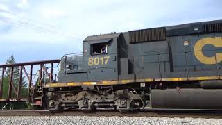 CSX SD40-2 8017 w/ Shave + Haircut Leads Local M779-19 on 5/19/21
