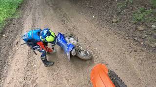 Mines and Meadows PA for kids. Yamaha TTR50E on the trail.