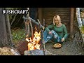 Bushcraft trip - Natural shelter - Spatula carving - Outdoor cooking - ASMR