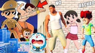 Chhota Bheem And Little Singham Play HIDE & KILL With Franklin, Kicko, Doraemon and Shinchan  GTA 5.