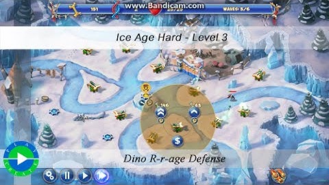 Dino Rage walkthrough (hard - ice age) - Level 3