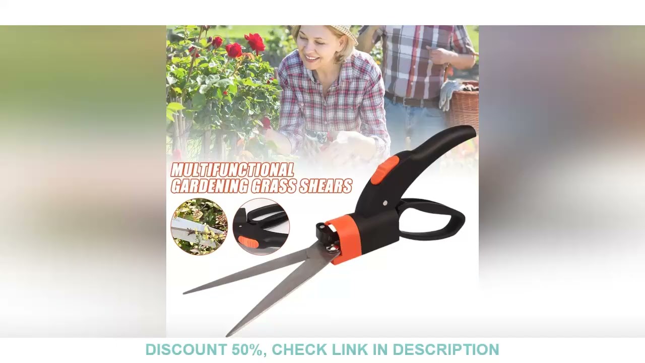 360° Rotating Grass Shears, Non-Slip Handle for Easy Gardening for Gardening