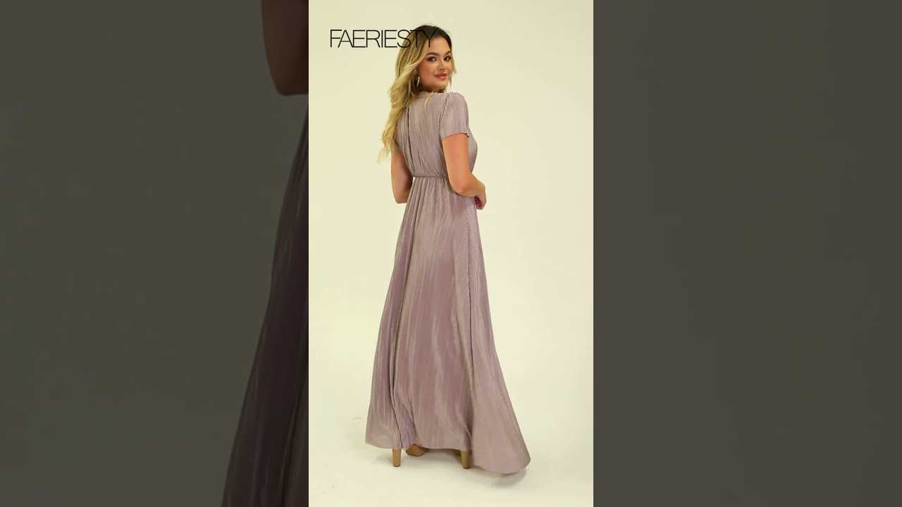 $59.99 Make Your Own Pleated Maxi Dresses-Dark Mauve