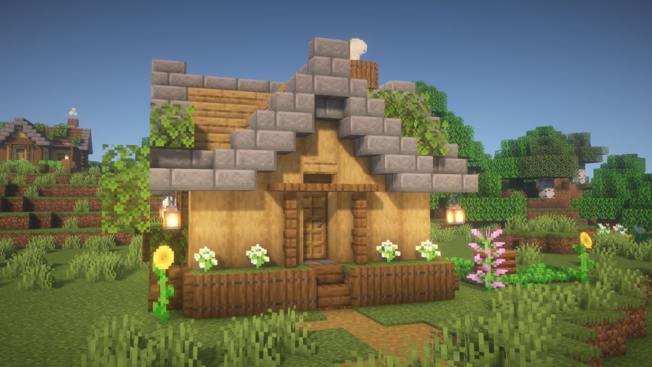 Minecraft Tutorial: Tiny Cottage Survival House 🏡✨ | FyuPixel