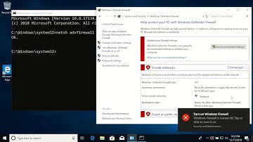 Turn off firewall using command line in Windows 10
