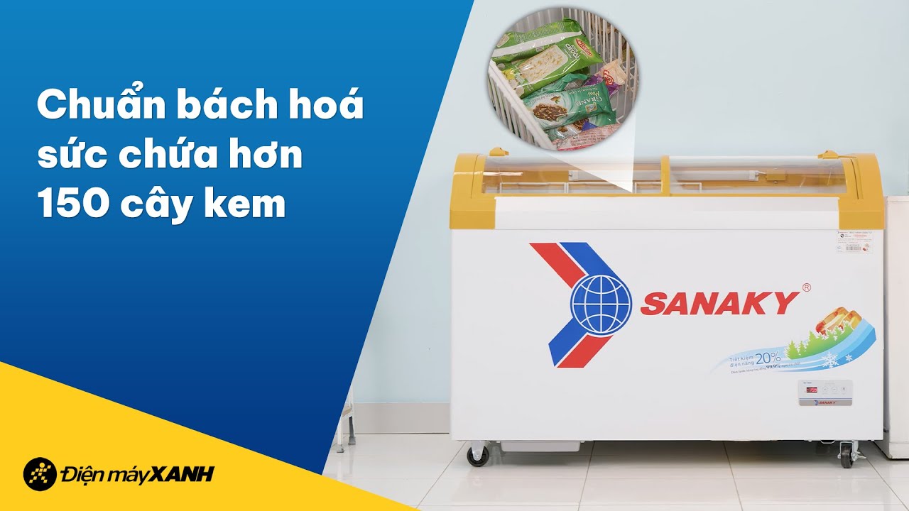 Tủ Đông Sanaky 350L: thiết kế lý tưởng cho tiệm tạp... - youtube
