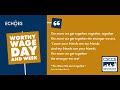 Worthy Wage Movement Song #5: “The More We Get Together”