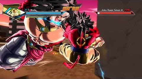 Dragon Ball Xenoverse SSJ4 Broly Vs SSJ4 Goku Super Battle