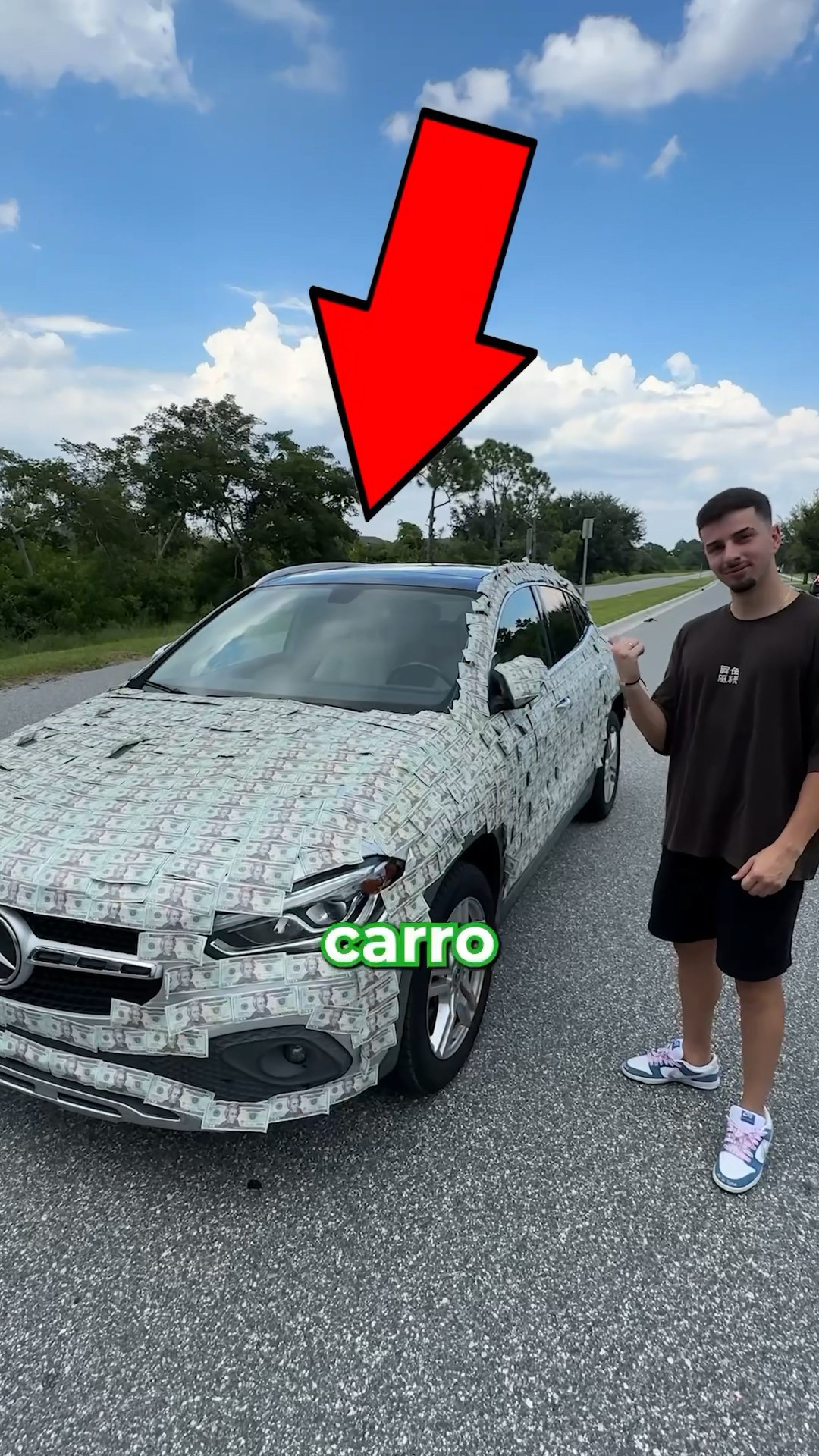 Cobri meu Carro com Dinheiro #shorts