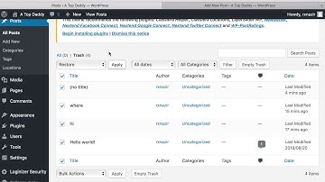 How to restore deleted posts and republish them in Wordpress