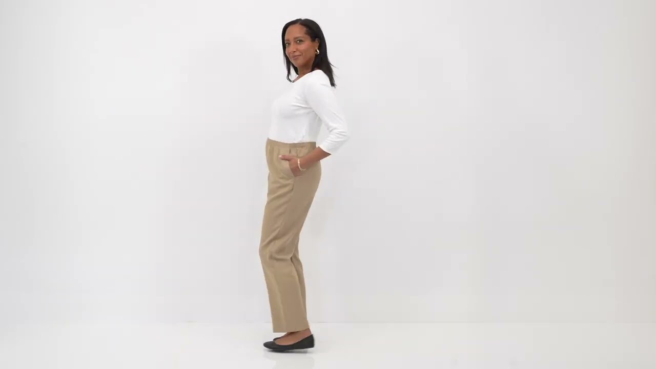 Ladies Pants Petite Alfred Dunner Petite Classics Spliced Quilted