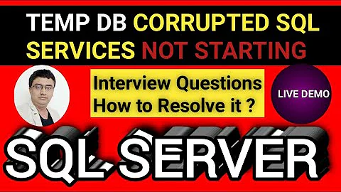 SQL Instance not starting because of tempdb corruption || Temp Database corrupted || tempdb #shorts