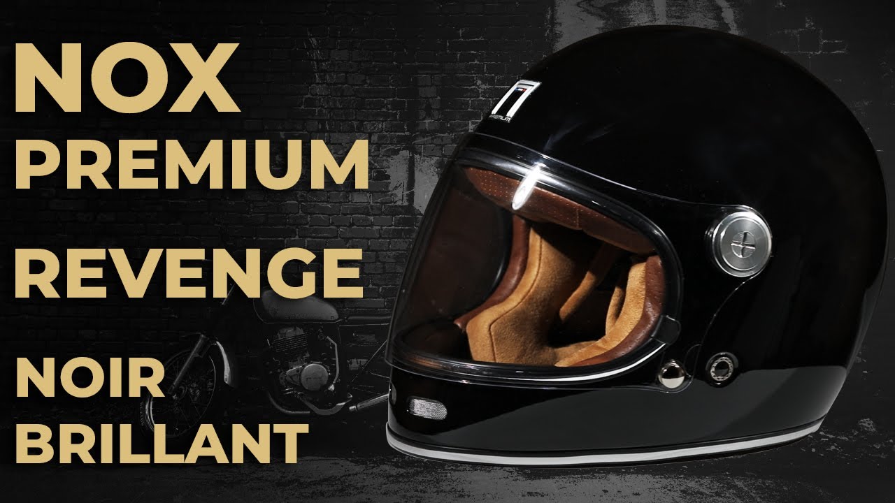 Casque Nox Premium Revenge noir brillant 