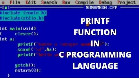 C PROGRAMMING LANGUAGE ME PRINTF  FUNCTION IN HINDI