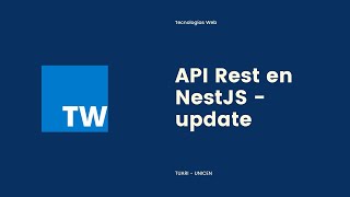 API Rest en NestJS - update