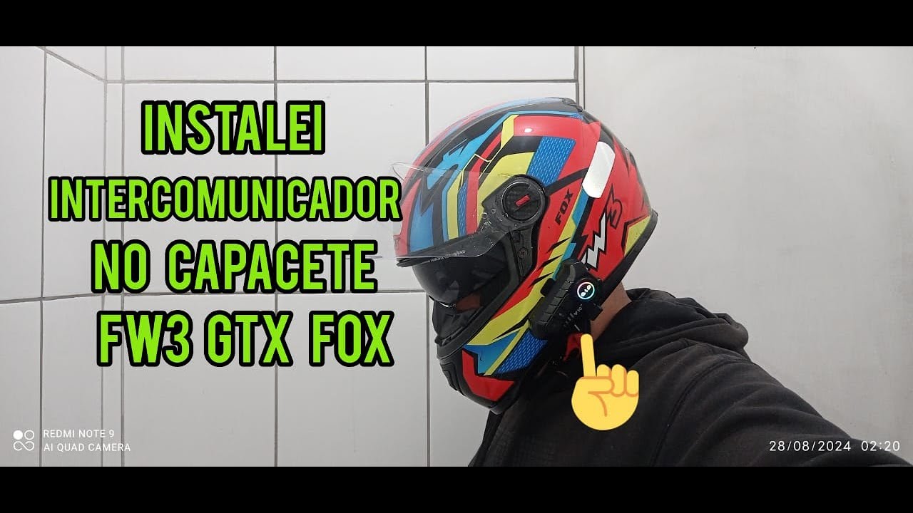 Instalei intercomunicador no FW3 GTX FOX