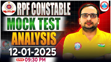 RPF Constable Mock Test 2024 | RPF Mock Test Analysis (12 Jan) | Railway Mock Analysis By Ankit Sir