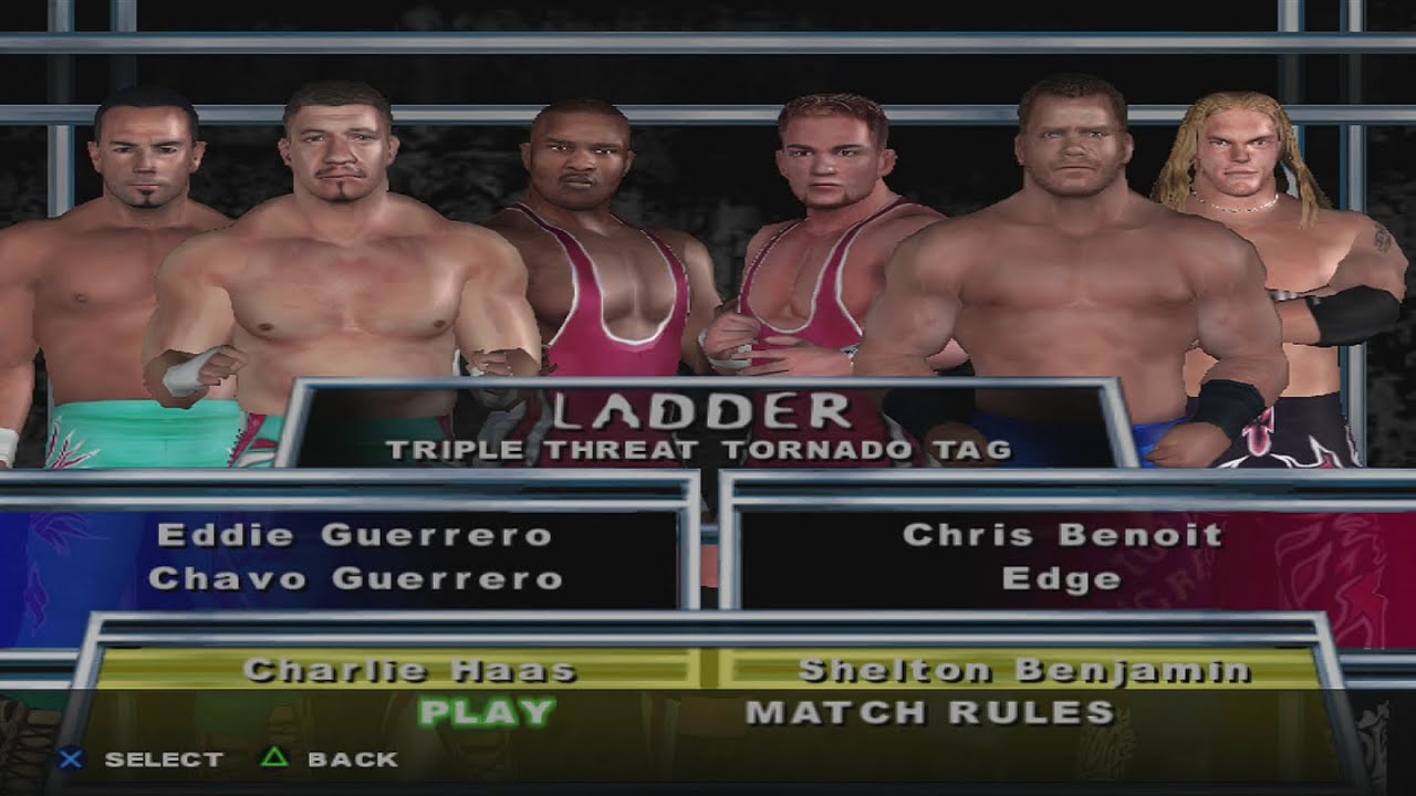 WWE SmackDown! Here Comes The Pain | Los Guerreros vs. Chris Benoit & Edge vs. Haas & Benjamin