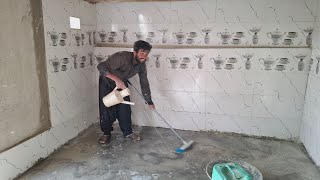 Ali's Cabin Kitchen Renovation | Cleaning and Installing Tiles in the Heart of the Mountain