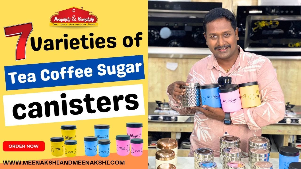 7 Varieties of Tea Coffee Sugar canister set below ₹556