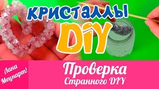 DIY Декор Комнаты - Кристаллы из буры. Проверка Странного DIY. Как вырастить кристалл?