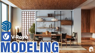 Sketchup V-Ray Dining Room Modeling Tutorial