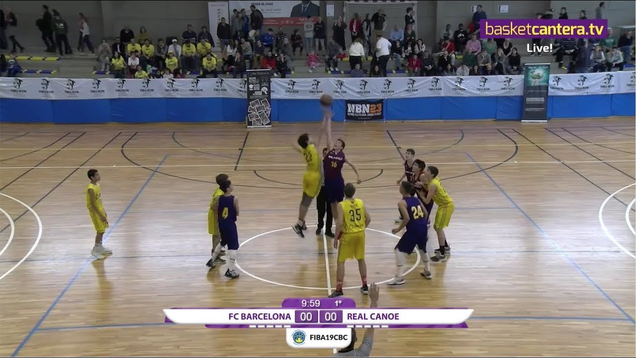 junior contra once caldas U14M - FC BARCELONA vs REAL CANOE.- Torneo Infantil Fiba Castelldefels 2019 (BasketCantera.TV)