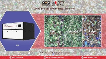 AMD® B6 Color Sorter Machine Price for Crushed Broken Glass Bottle Shards/Fragments Sorting