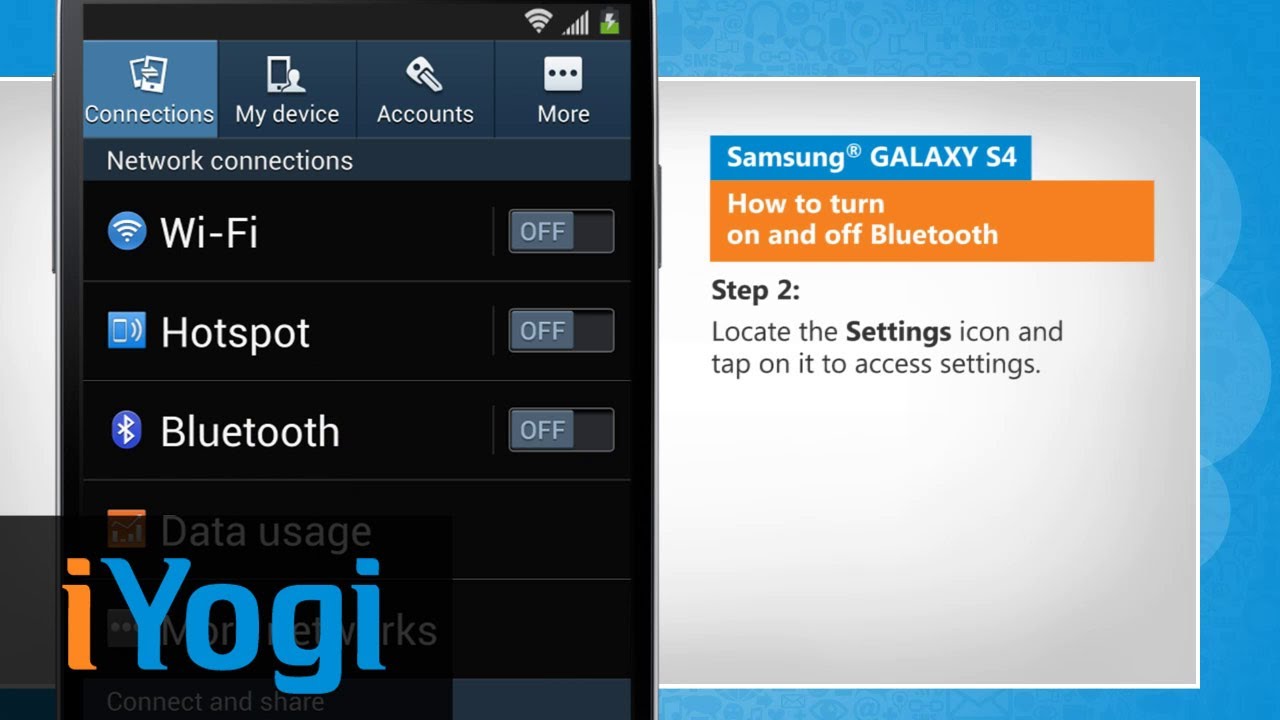 How To Switch Bluetooth On & Off - Samsung Galaxy S4
