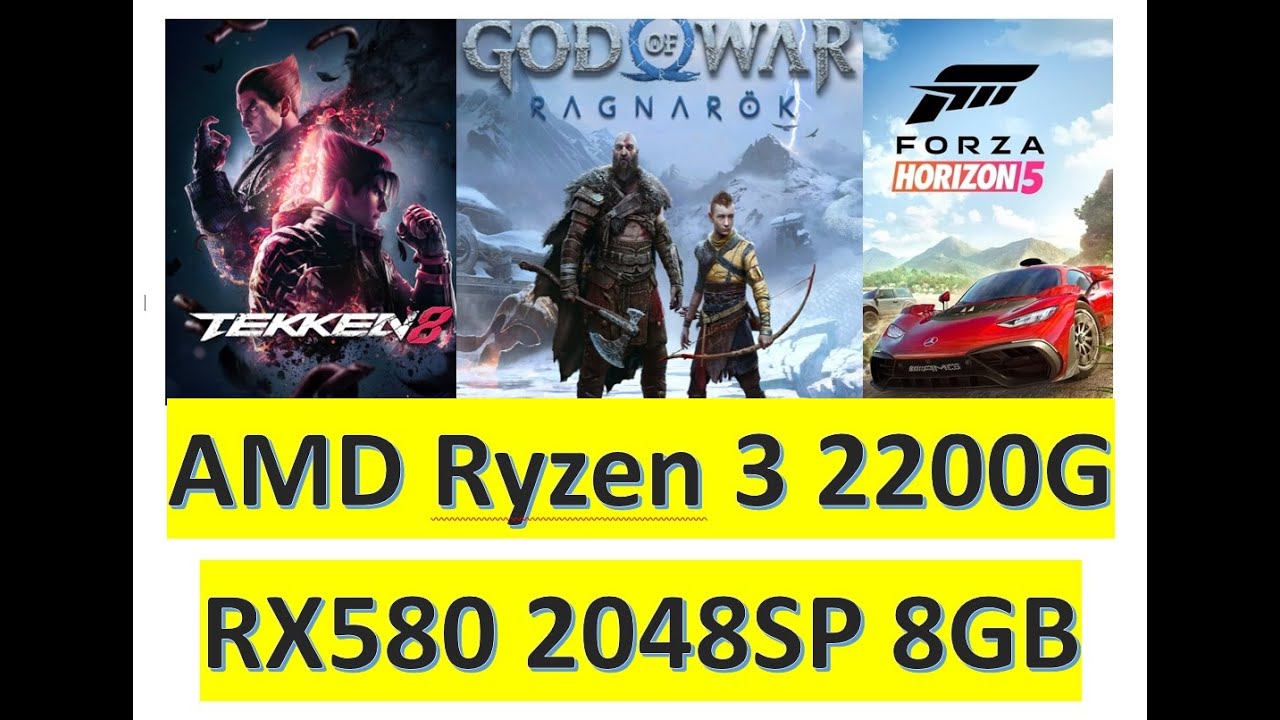 AMD Ryzen 3 2200G With Aisurix RX580 2048SP 8GB in 20 Triple A Games ...