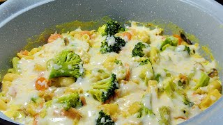 Cheesy Broccoli????and Vegetable Pasta Bake:????Perfect for Family Dinner! #recipe