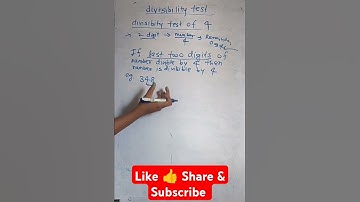 Divisibility test of 4 || CH -3 : Playing with Numbers #class6 #maths #ncert #maths #4