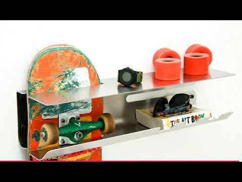 Video: Wall Mounted Rack for Proudly Displaying Your Skateboard by Zanocchi & Starke