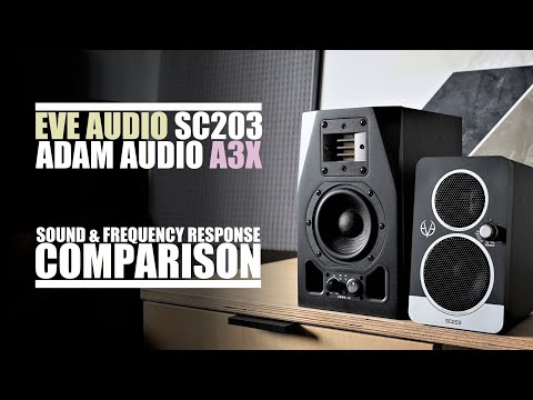Adam Audio A3X  vs  Eve Audio SC203  ||  Sound & Frequency Response Comparison