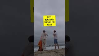 Making films on the beach using a Bolex 16mm camera!