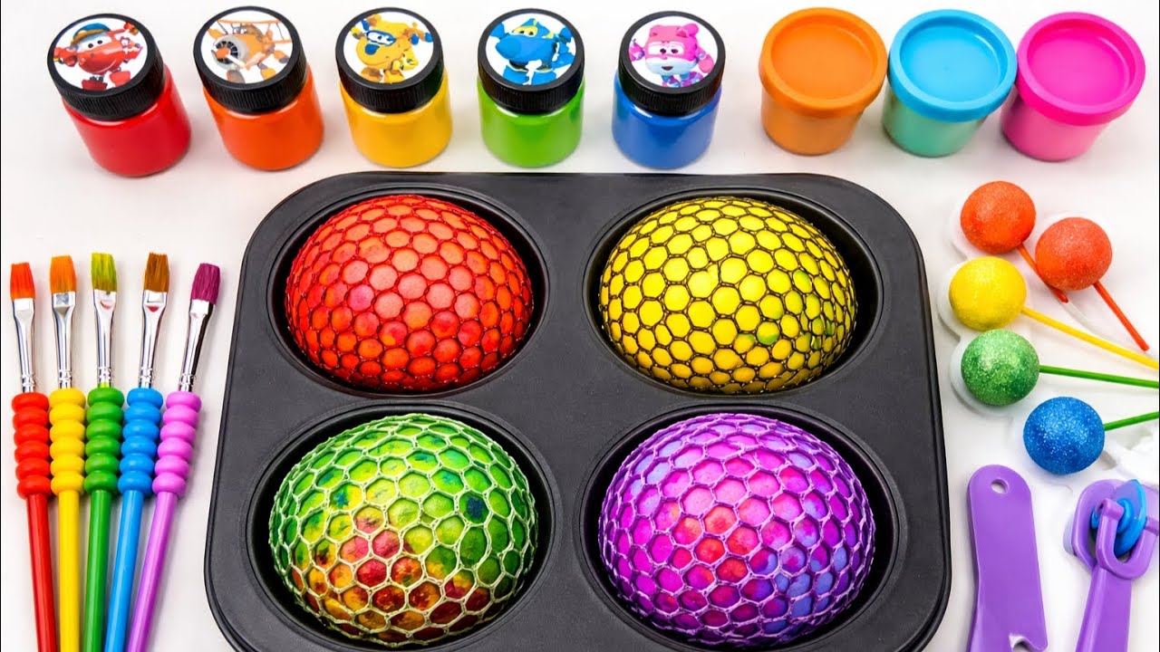 Oddly Satisfying ASMR Video | How to Make Clay Watermelon With Stress Ball Cutting